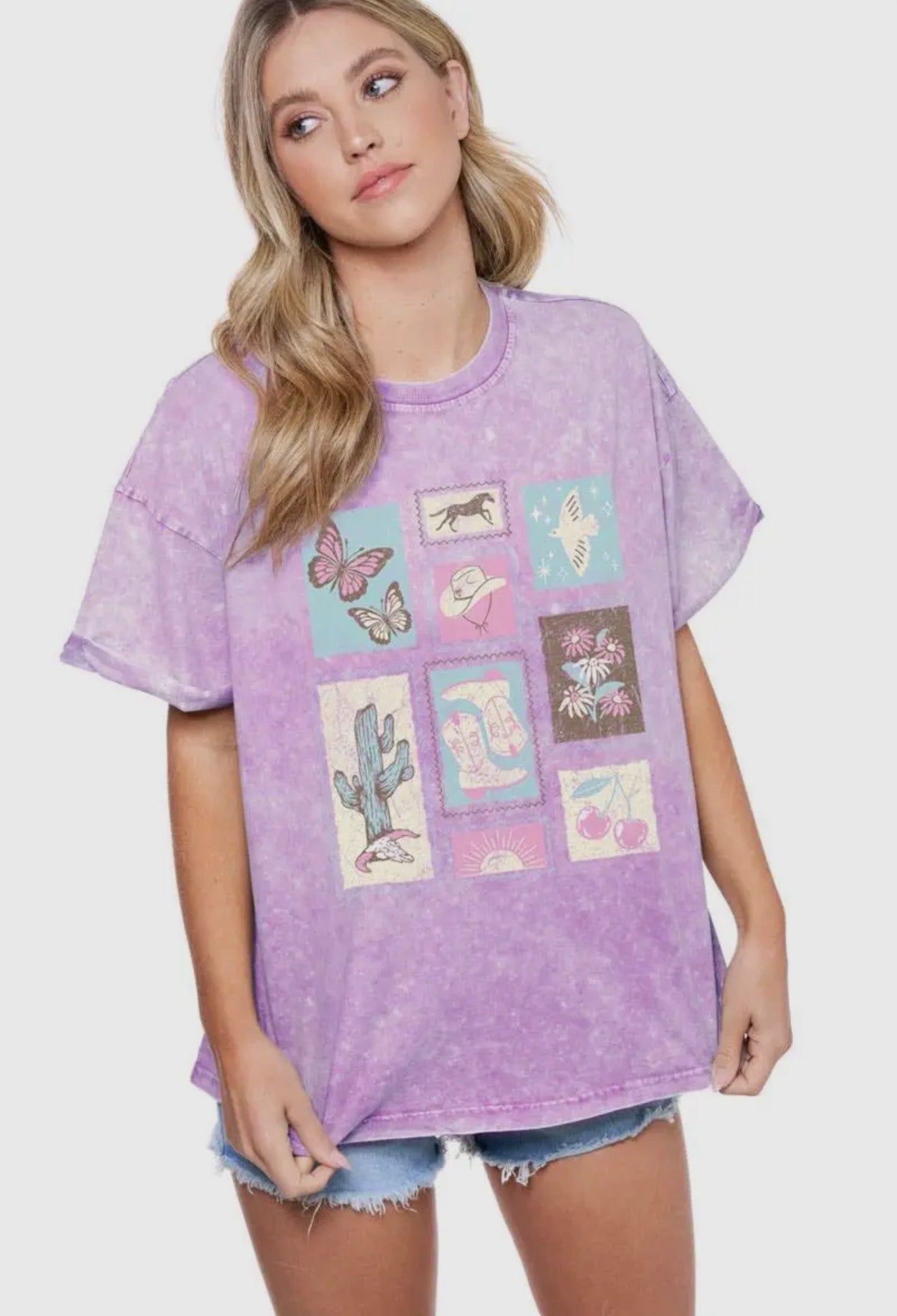 Western Elements Stamps Mineral Wash Graphic Tee
