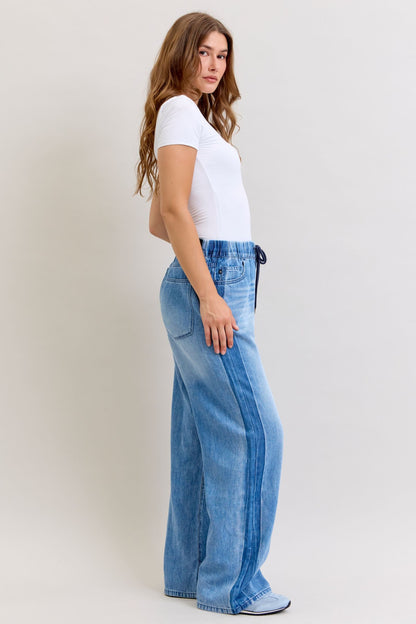 Judy Blue Wilhemina Elastic Waistband High Waist Pants
