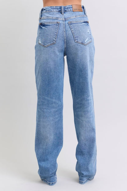 Judy Blue High Waist Rigid Criss-Cross Dad Jean