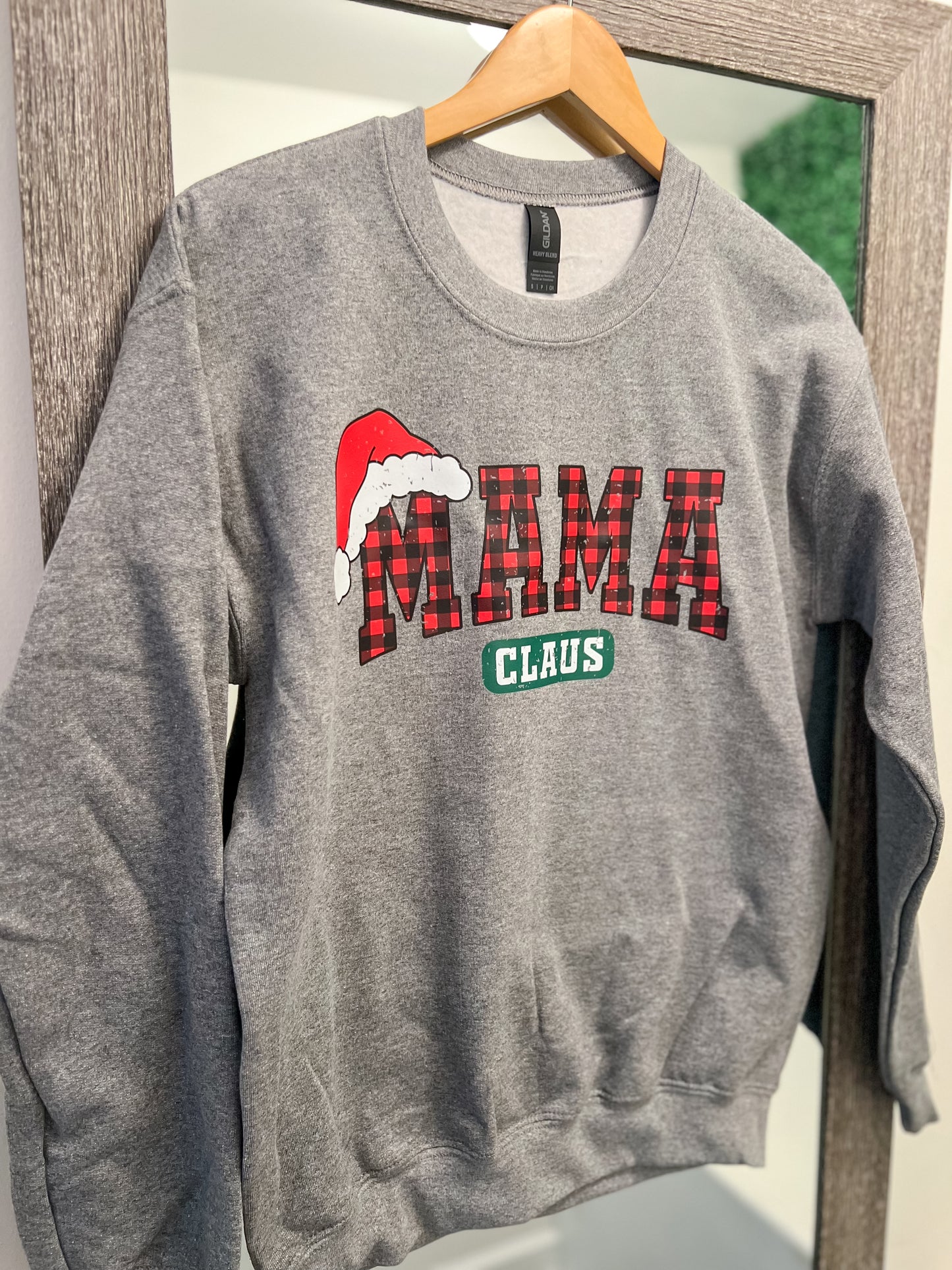 Plaid Mama Claus Sweatshirt