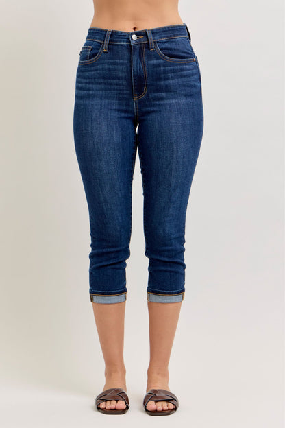 Judy Blue High Waist Capri With Cuff