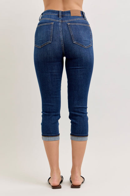 Judy Blue High Waist Capri With Cuff