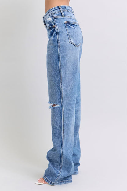 Judy Blue High Waist Rigid Criss-Cross Dad Jean