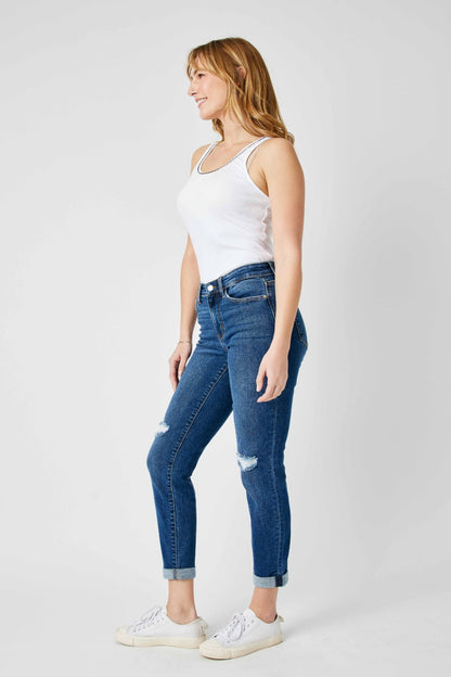 Judy Blue Mid Rise Destroy Slim