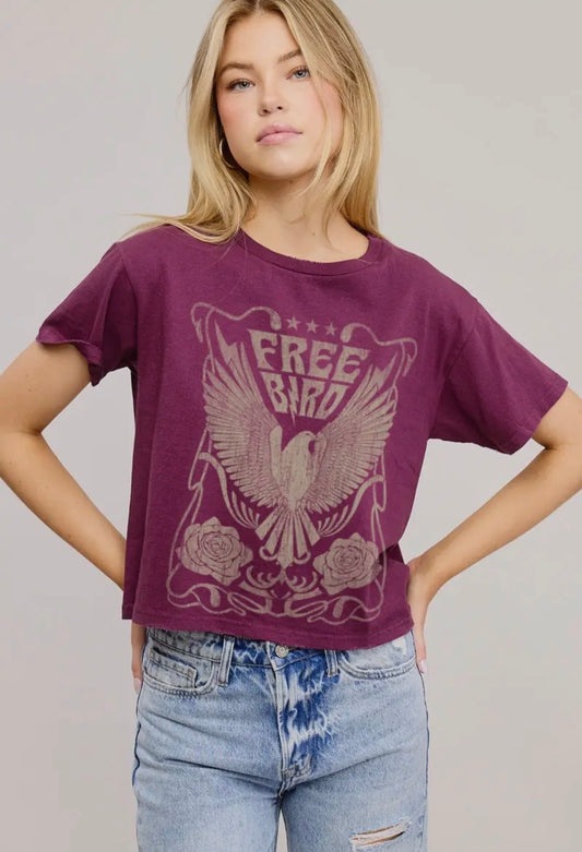 Free Bird Faux Crop Tee