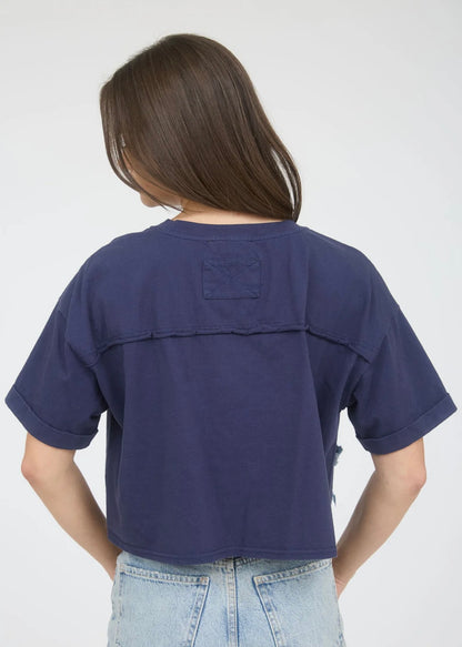 Denim Star Patch Top