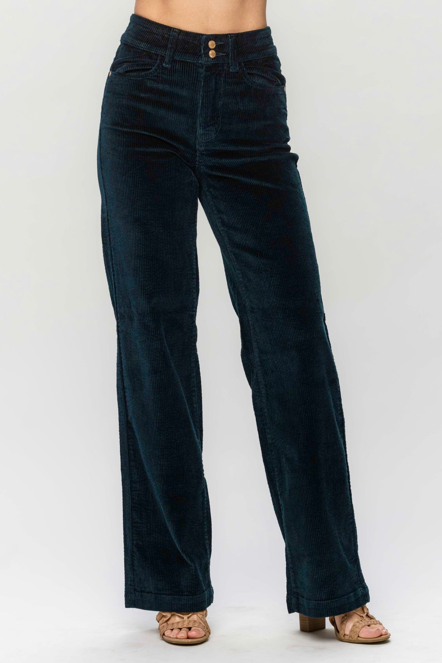 Judy Blue Emerald Corduroy Trouser- Final Sale