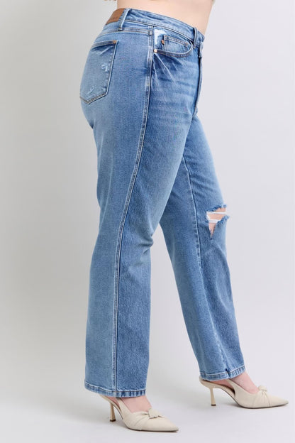 Judy Blue High Waist Rigid Criss-Cross Dad Jean