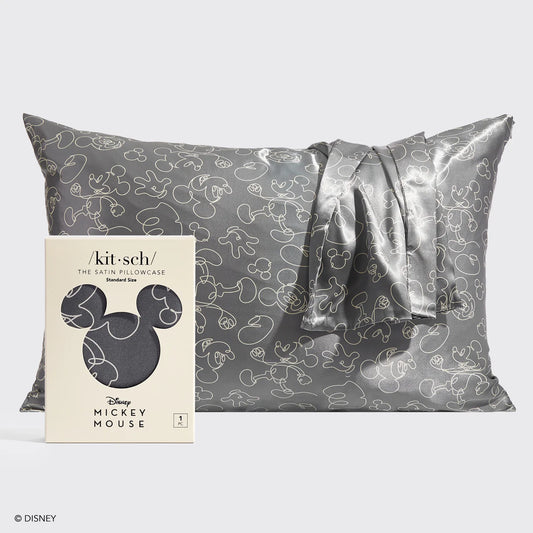 Kitsch & Mickey and Minnie Satin Pillowcase Standard Mickey Magic