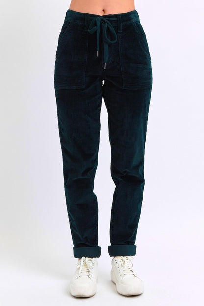 Judy Blue Emerald Corduroy Joggers