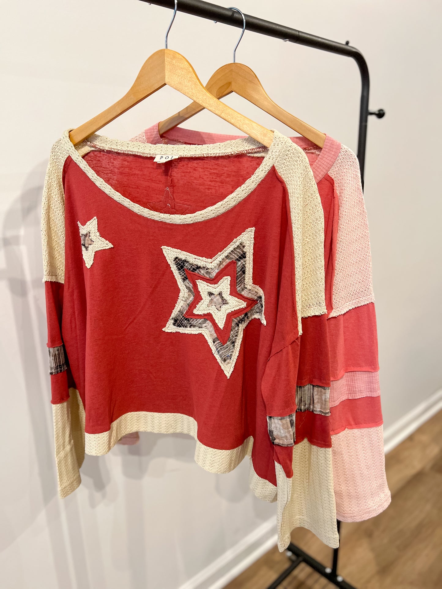 Star Patch Long Sleeve Top