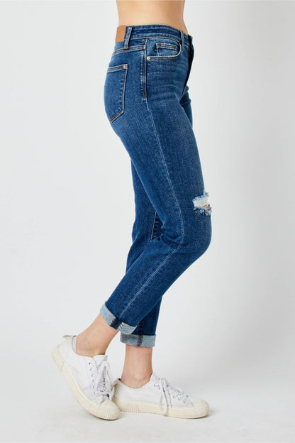 Judy Blue Mid Rise Destroy Slim