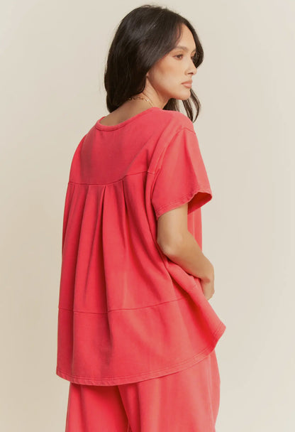 Garment Washed Two Piece Set