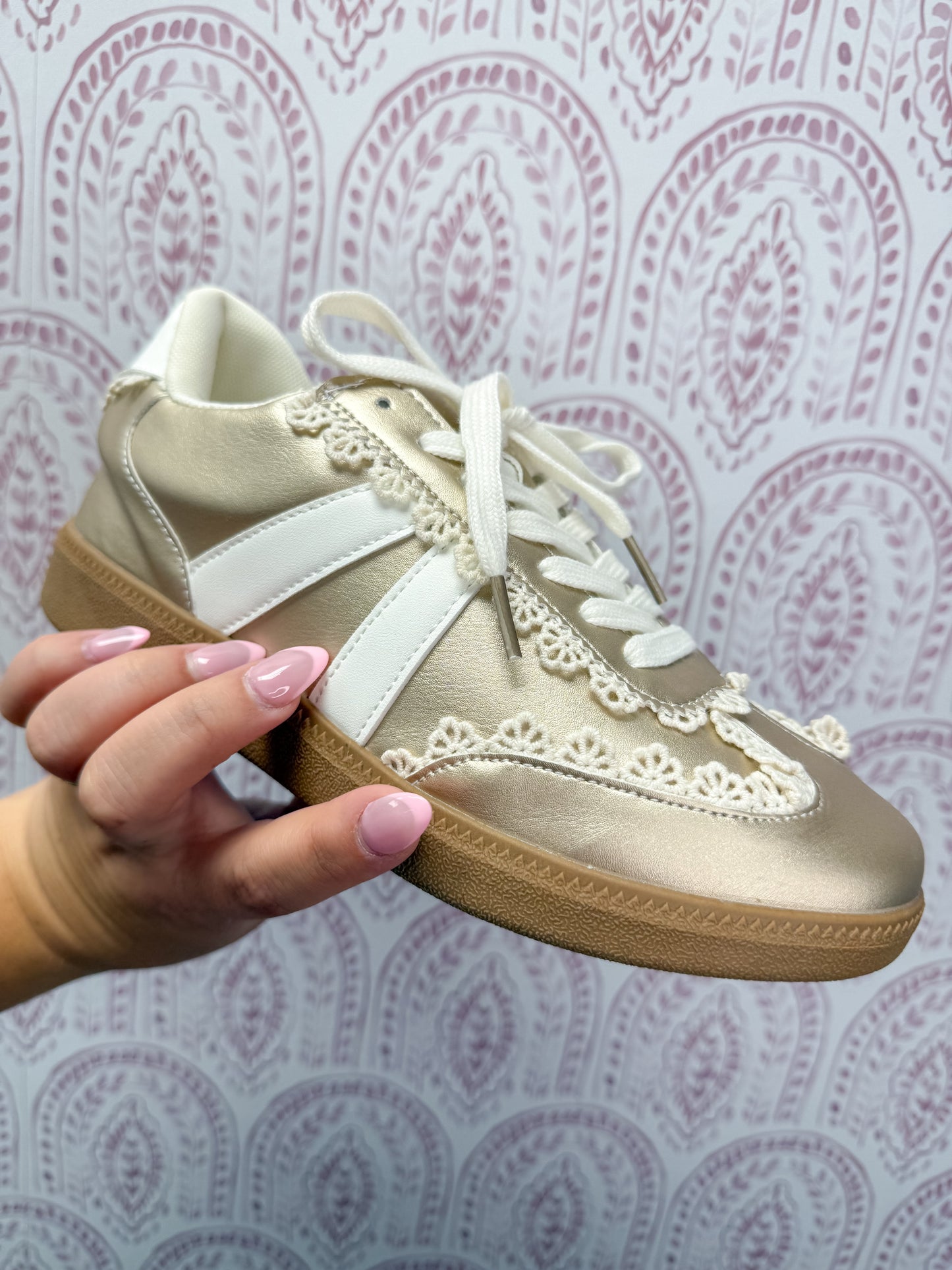 Gold Scallop Sneaker