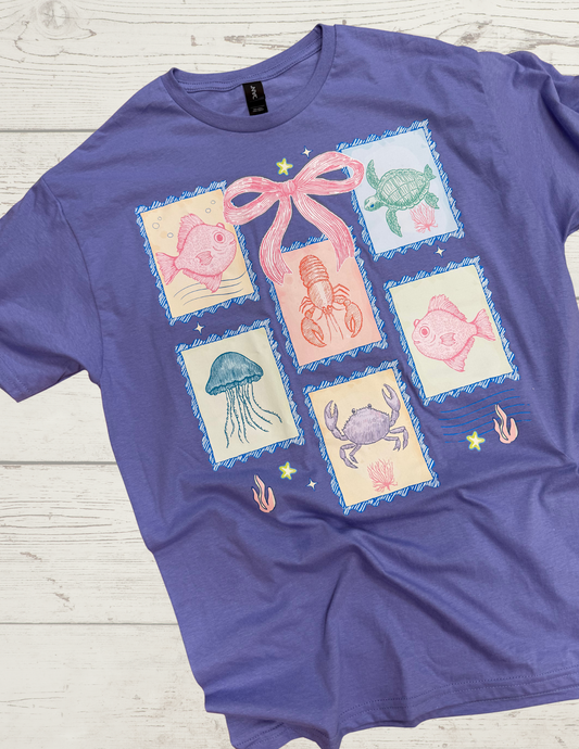 Beach Stamps Graphic Tee