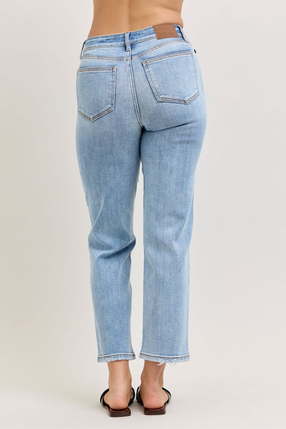 Judy Blue High Waist Ankle Straight Leg