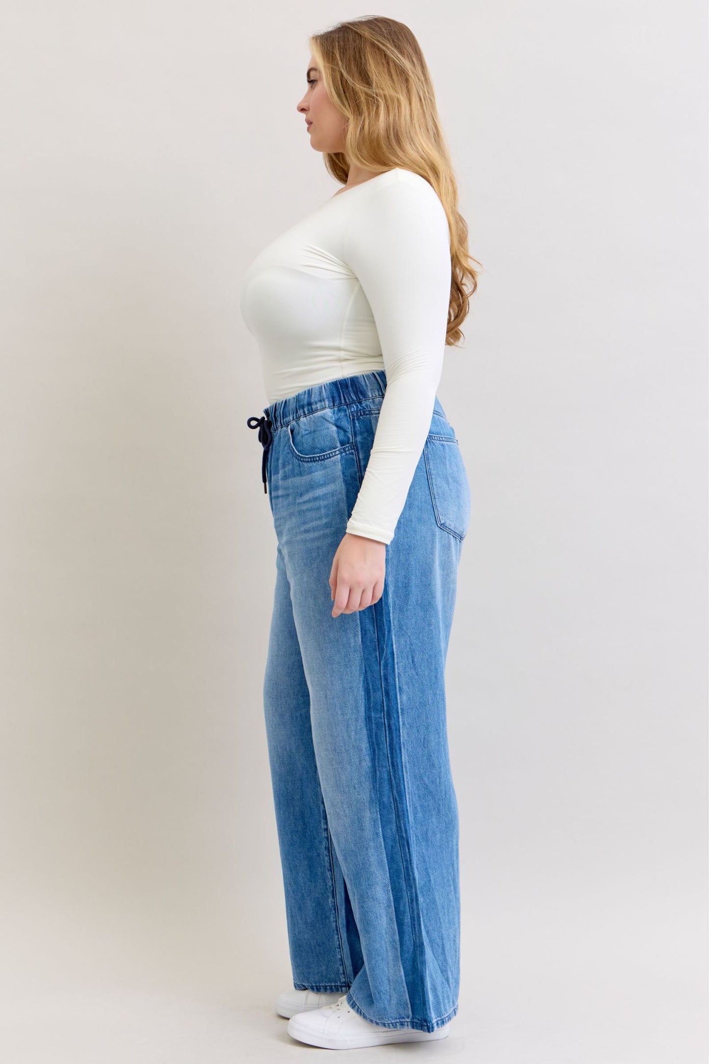 Judy Blue Wilhemina Elastic Waistband High Waist Pants
