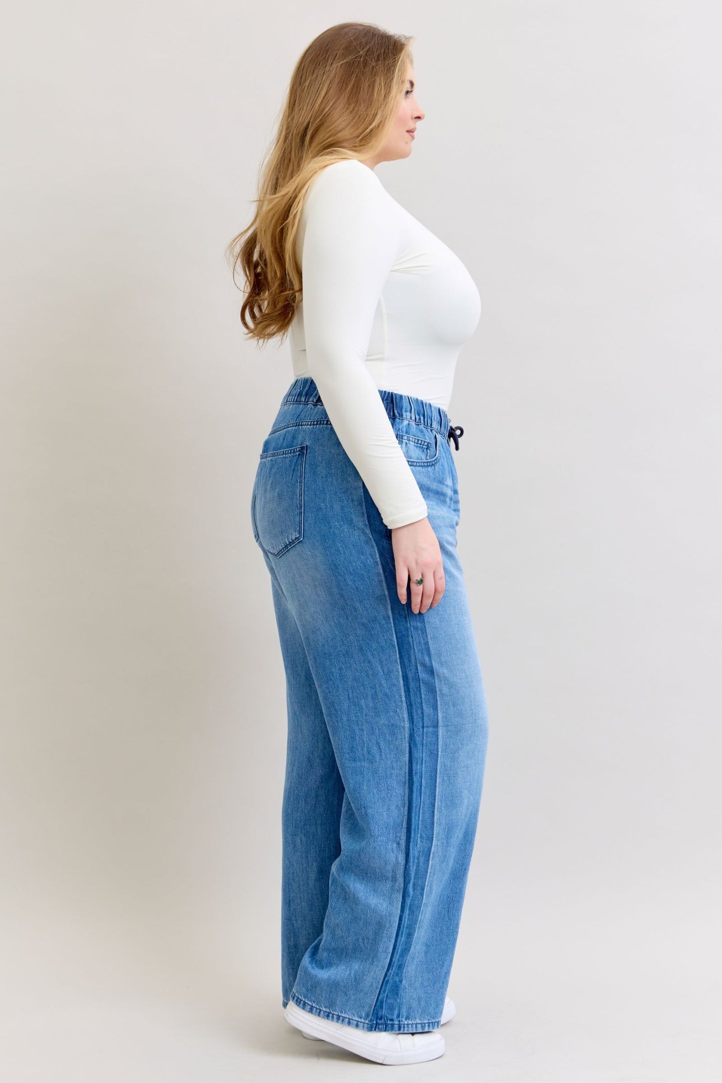 Judy Blue Wilhemina Elastic Waistband High Waist Pants