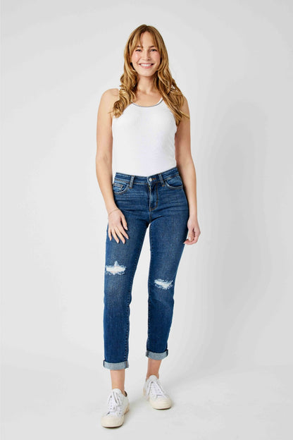 Judy Blue Mid Rise Destroy Slim