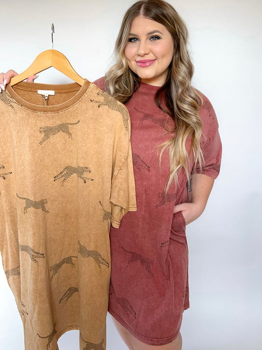 Cheetah T-Shirt Dress