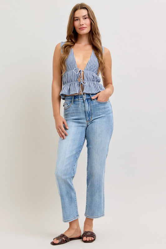 Judy Blue High Waist Ankle Straight Leg