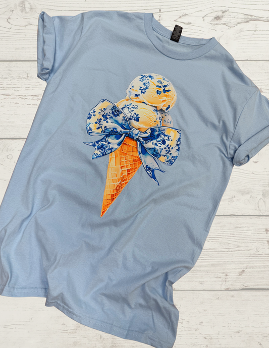 Ice Cream Bow Graphic Tee
