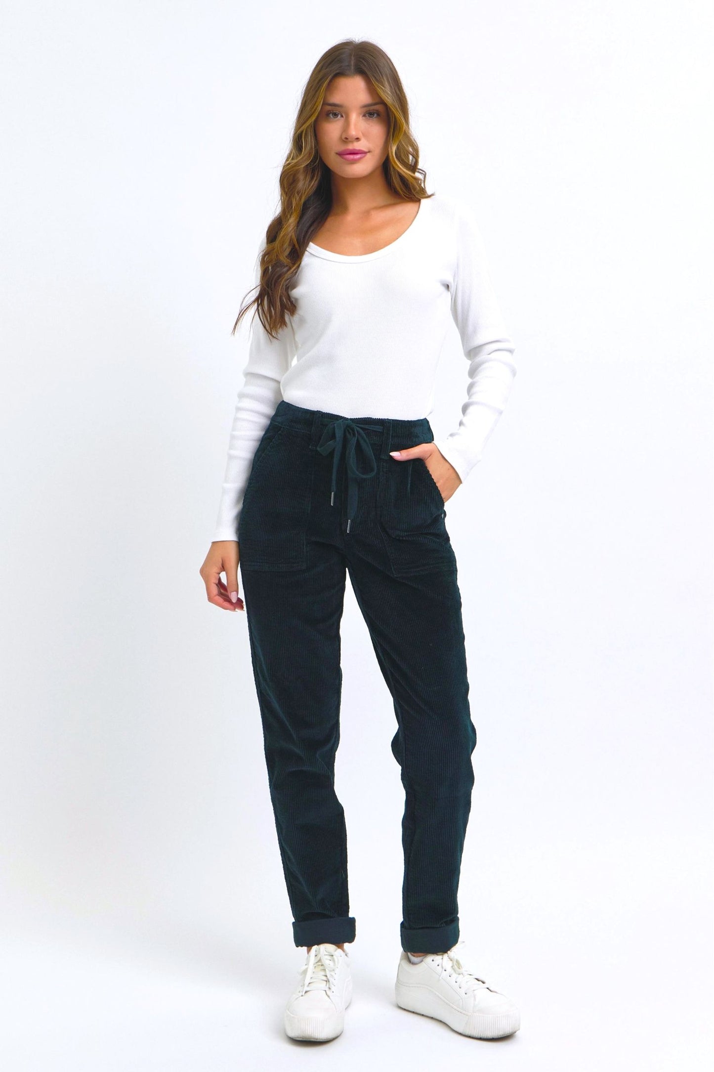 Judy Blue Emerald Corduroy Joggers