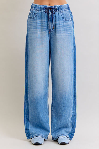 Judy Blue Wilhemina Elastic Waistband High Waist Pants