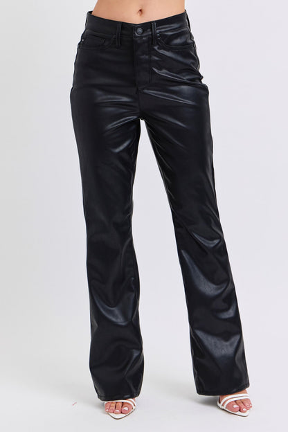 HW Tummy Control Faux Leather Bootcut