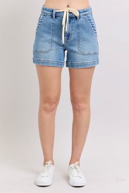 Judy Blue High Waist Vintage Wash Jogger Shorts