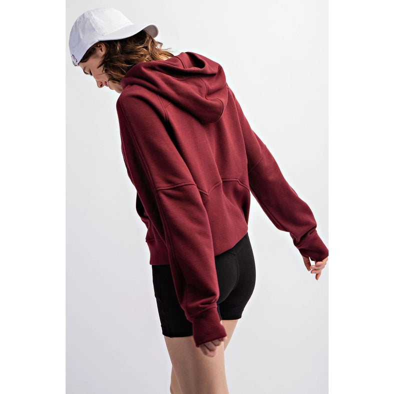 French Terry Half Zip Hoodie