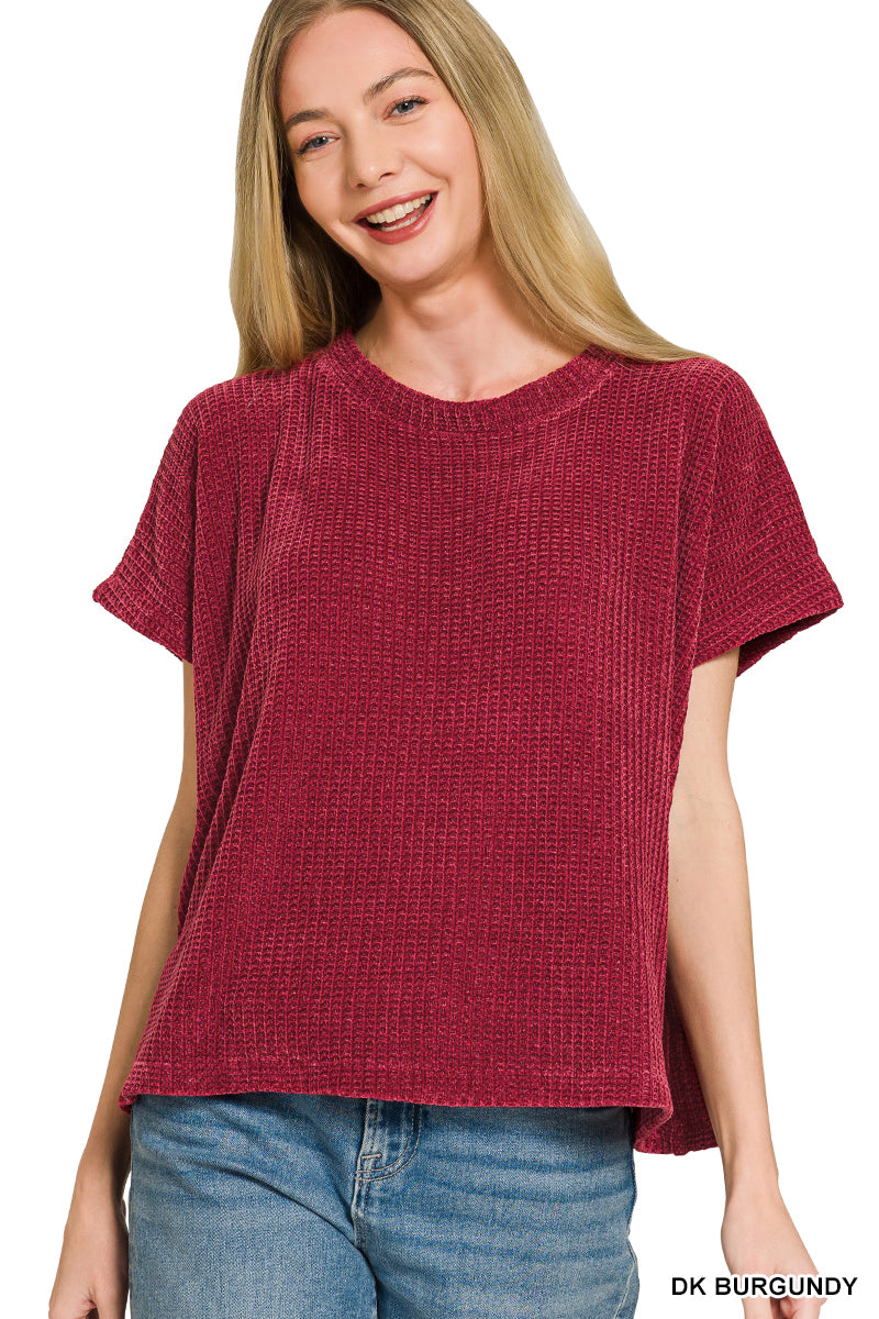 Chenille Waffle Sweater