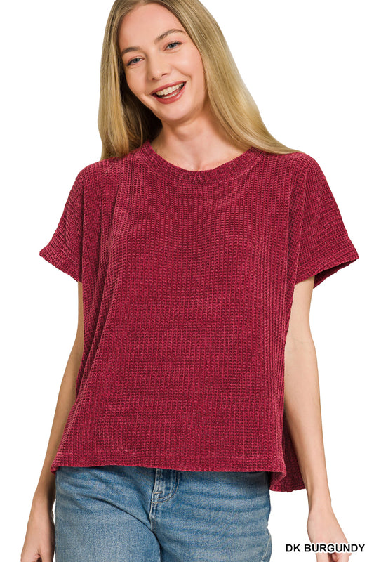 Chenille Waffle Sweater