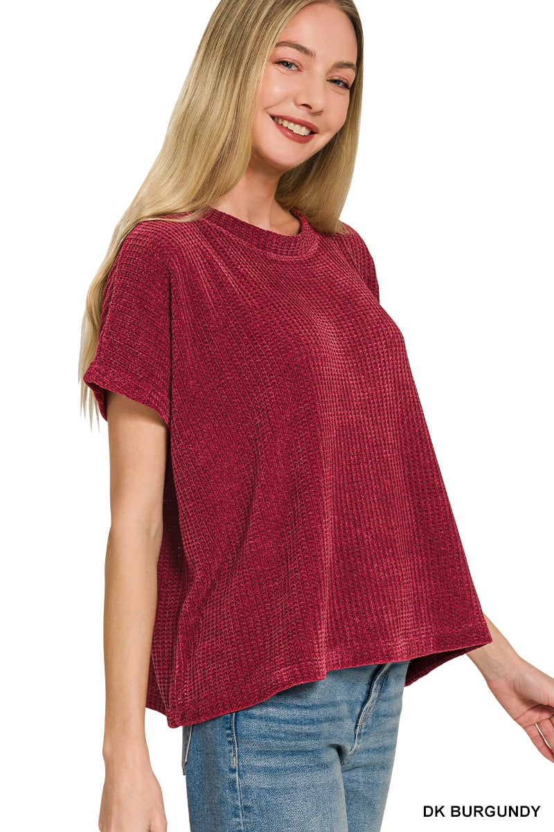 Chenille Waffle Sweater