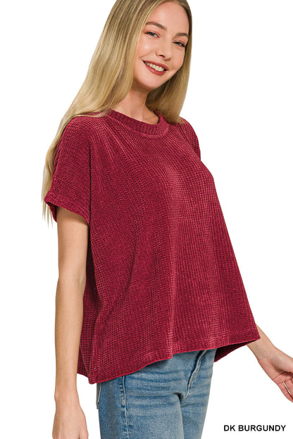 Chenille Waffle Sweater