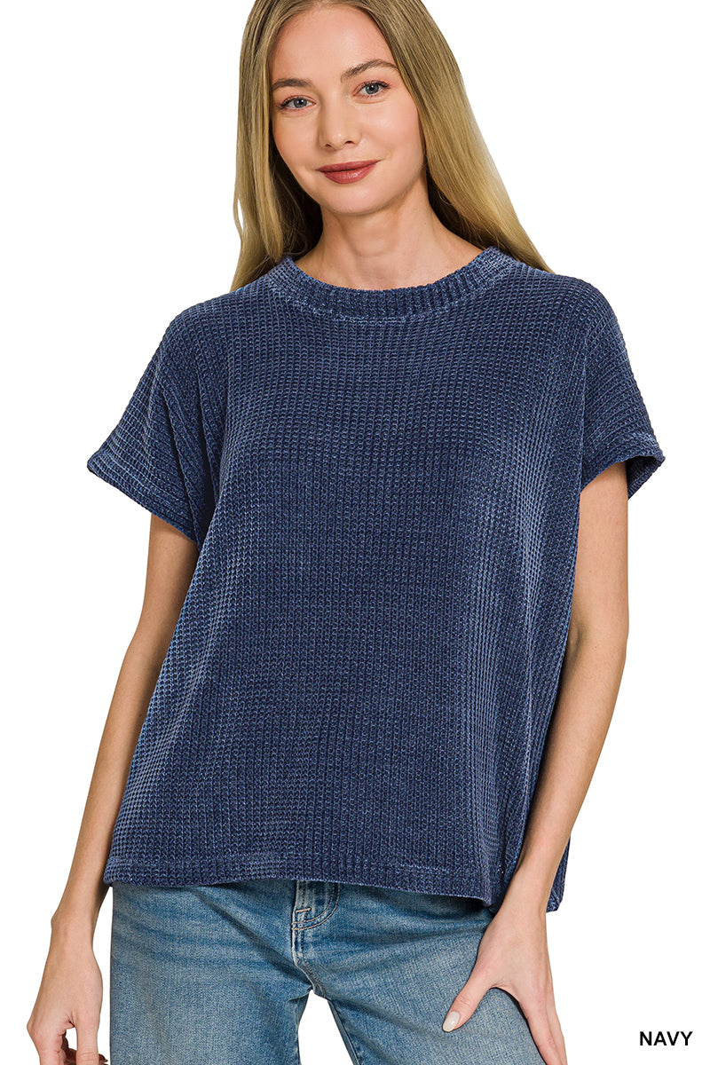 Chenille Waffle Sweater
