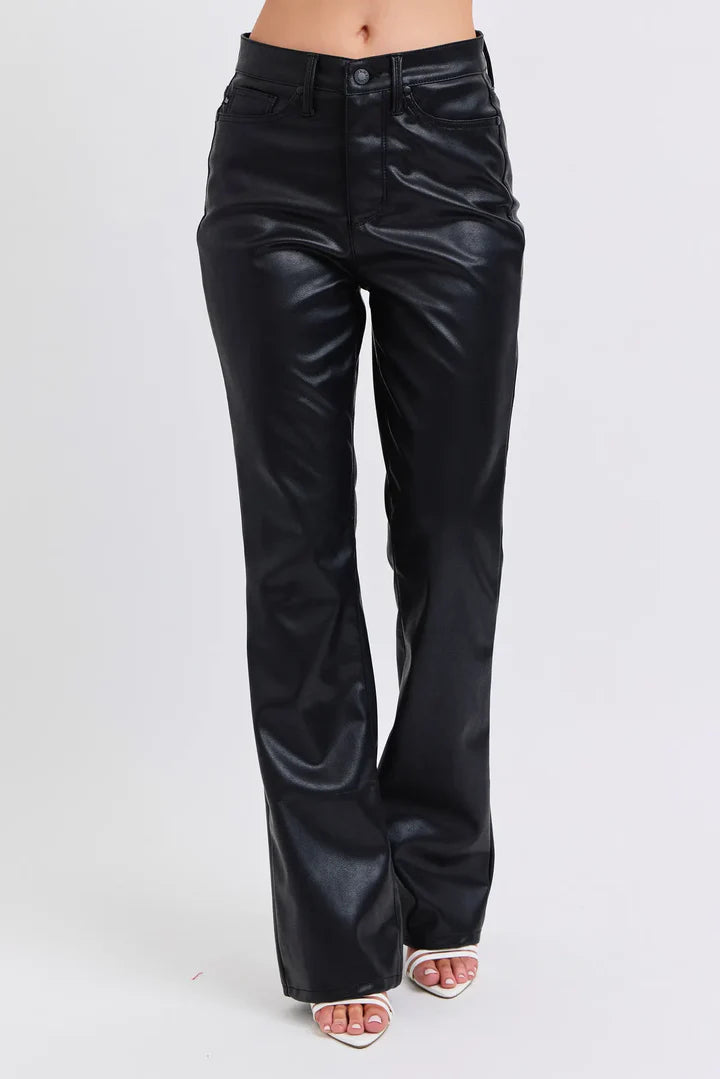 HW Tummy Control Faux Leather Bootcut