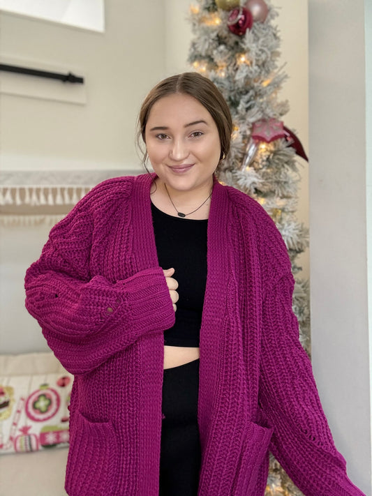 Oversized Knit Sweater Cardigan
