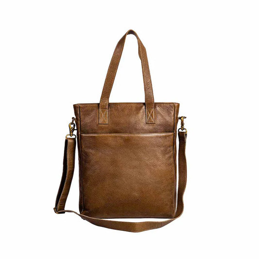 Open Plain Leather Bag