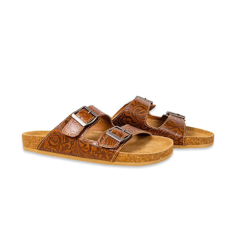 Maggie Hand-Tooled Sandals
