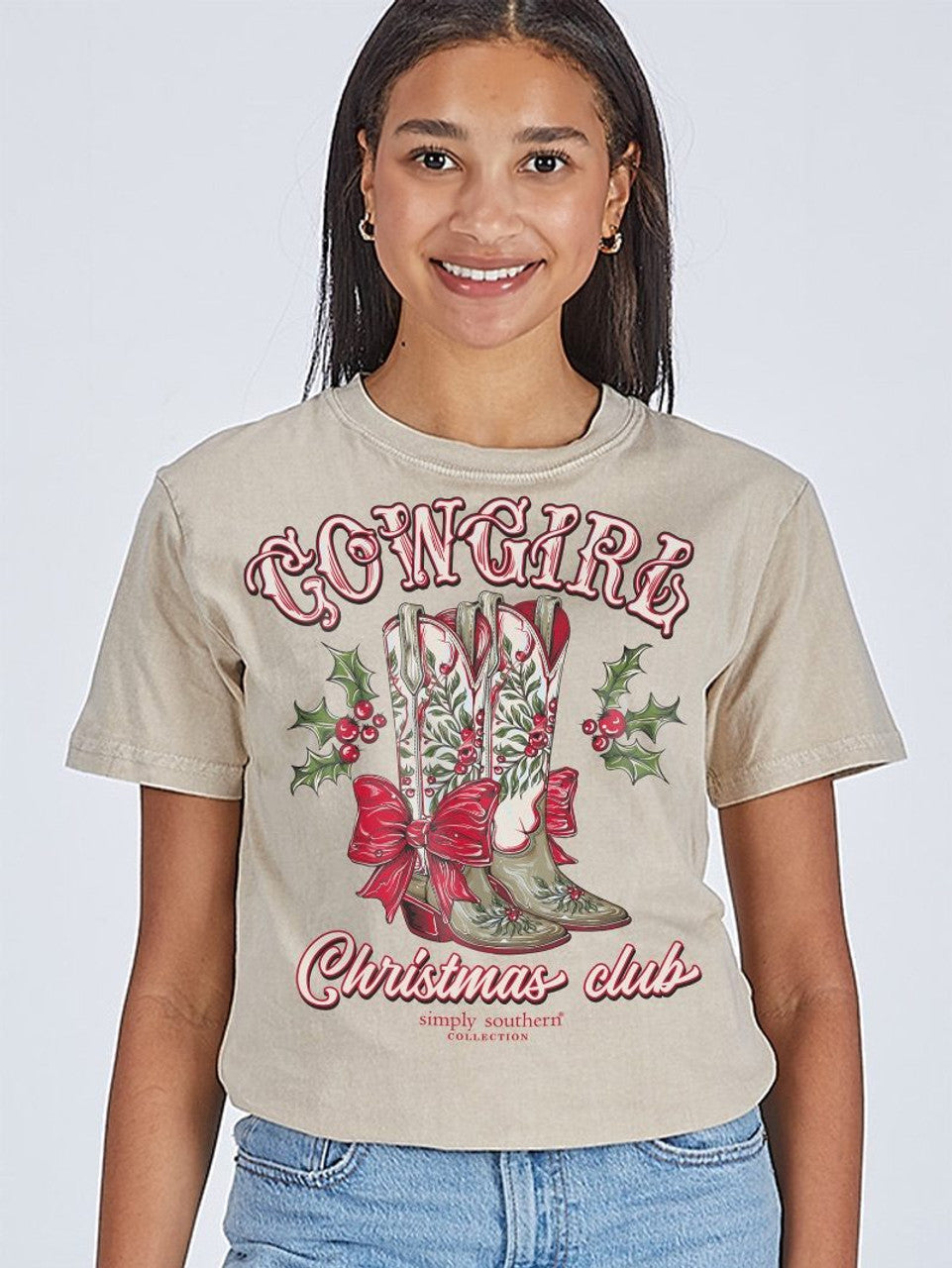 Cowgirl Christmas Club Short Sleeve Tee