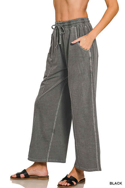 French Terry Wide Leg Pants