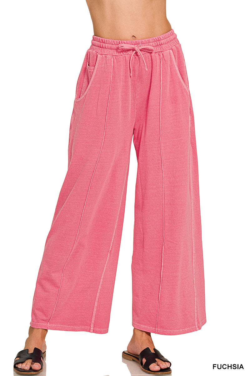 French Terry Wide Leg Pants