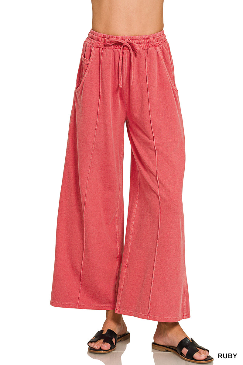 French Terry Wide Leg Pants