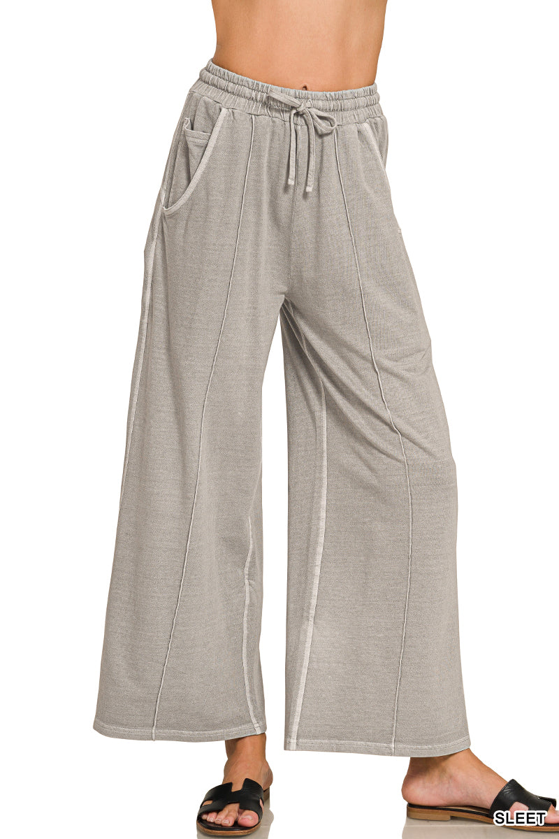 French Terry Wide Leg Pants