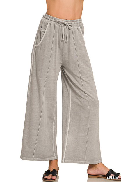 French Terry Wide Leg Pants
