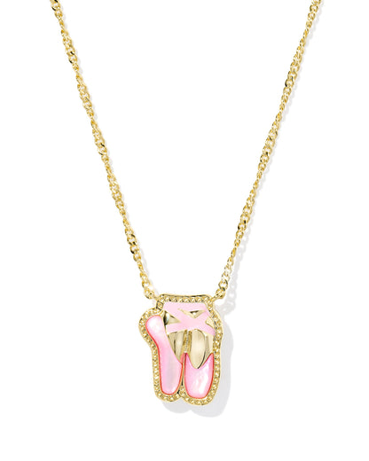 Kendra Scott Ballet Short Pendant Necklace Gold Blush Mother of Pearl