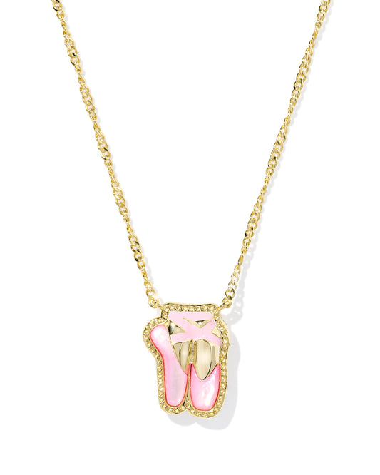 Kendra Scott Ballet Short Pendant Necklace Gold Blush Mother of Pearl