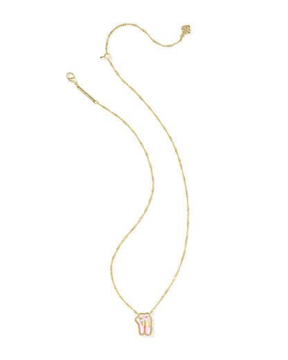 Kendra Scott Ballet Short Pendant Necklace Gold Blush Mother of Pearl