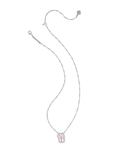 Kendra Scott Ballet Short Pendant Necklace Rhodium Blush Mother of Pearl